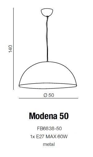 AZzardo Modena FB6838-50 WH/GO Lampa wisząca
