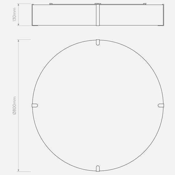 Astro Elba Round Lampa sufitowa 80 cm 5042006+1462004