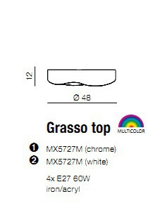Grasso biały Plafon AZZARDO AZ0554
