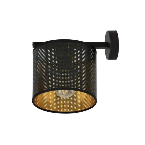 JORDAN K1 BLACK/GOLD natynkowa lampa ścienna czarny (1144/K1) - Emibig