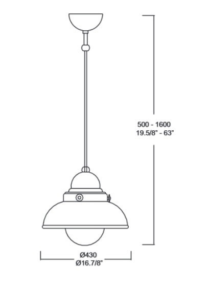Lampa Wisząca IDEAL LUX Sailor SP1 D43