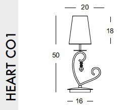 Lampka Evi Style HEART CO1
