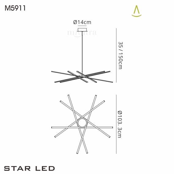 Mantra Star LED 5911 Żyrandol
