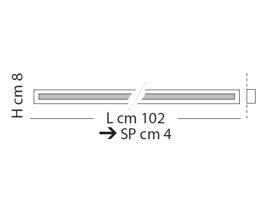 Plafon LED Male-Line Sillux 102 cm biała